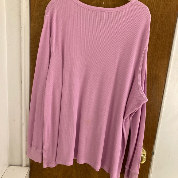 Lands and soft pink waffle knit long sleeve shirt - Picture 7 of 8